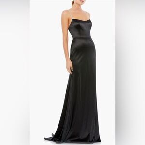 Mac Duggal Rhinestone Strap Satin Trumpet Gown, size 8